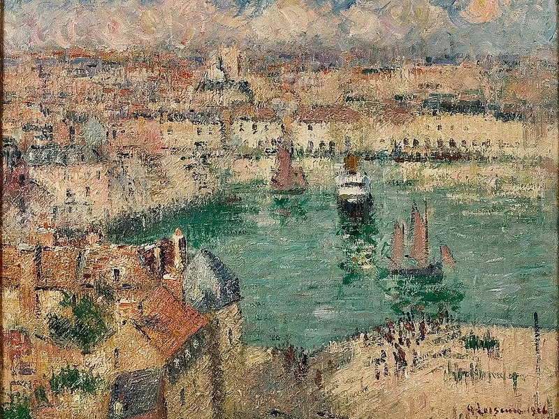 1865-Gustave Loiseau - Il porto di Dieppe